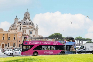 Rome: Hop-on-hop-off-bustour met een sightseeingbus