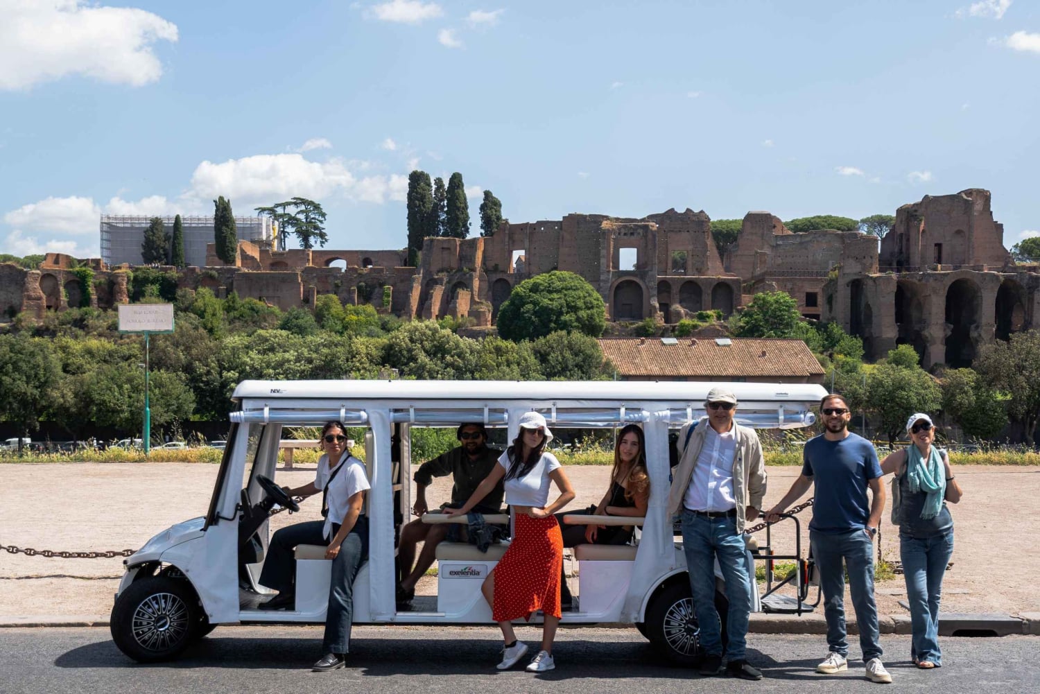 Rome in golfkar: een halve dag privé of kleine groepstour