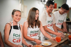 ローマ：コロッセオ近くでパスタ作りとイタリアンスプリッツ3種体験