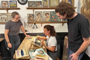 Rome : Atelier de bijoux en micromosaïque