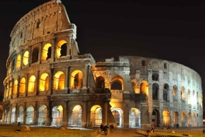 Roma: Tour serale in golf cart con cena italiana e gelato