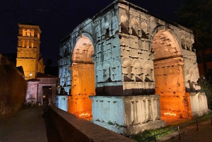 Roma: Tour serale in golf cart con cena italiana e gelato