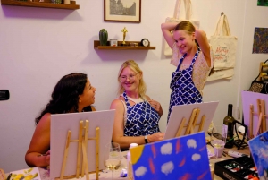 Rome: Painting Class with Unlimited Wine