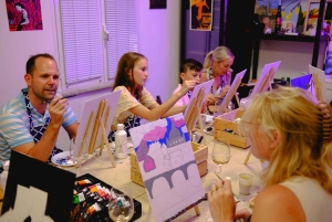 Rooma: Maalausluokka rajoittamattomalla viinillä