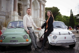 Rome: Photoshoot experience with Vintage Fiat 500