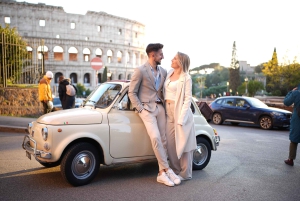 Rome: Photoshoot experience with Vintage Fiat 500