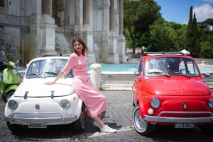 Rome: Photoshoot experience with Vintage Fiat 500
