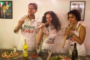 ローマ：ピザ作りワークショップとスプリッツカクテルをお楽しみください