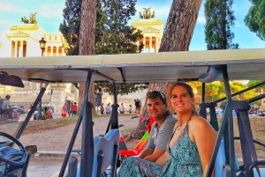 Rzym: wycieczka prywatna wózkiem golfowym z lokalnymi i rzemieślniczymi lodami