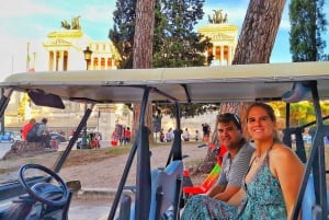 Rome: Private Golf Cart Tour with Gourmet Gelato or Wine