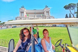 Rome: Private Golf Cart Tour with Gourmet Gelato or Wine