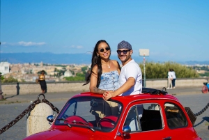 Usługa profesjonalnej sesji zdjęciowej w Rzymie z bezpłatnym transportem samochodem Fiat 500