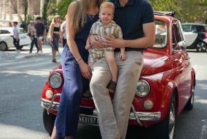 Usługa profesjonalnej sesji zdjęciowej w Rzymie z bezpłatnym transportem samochodem Fiat 500