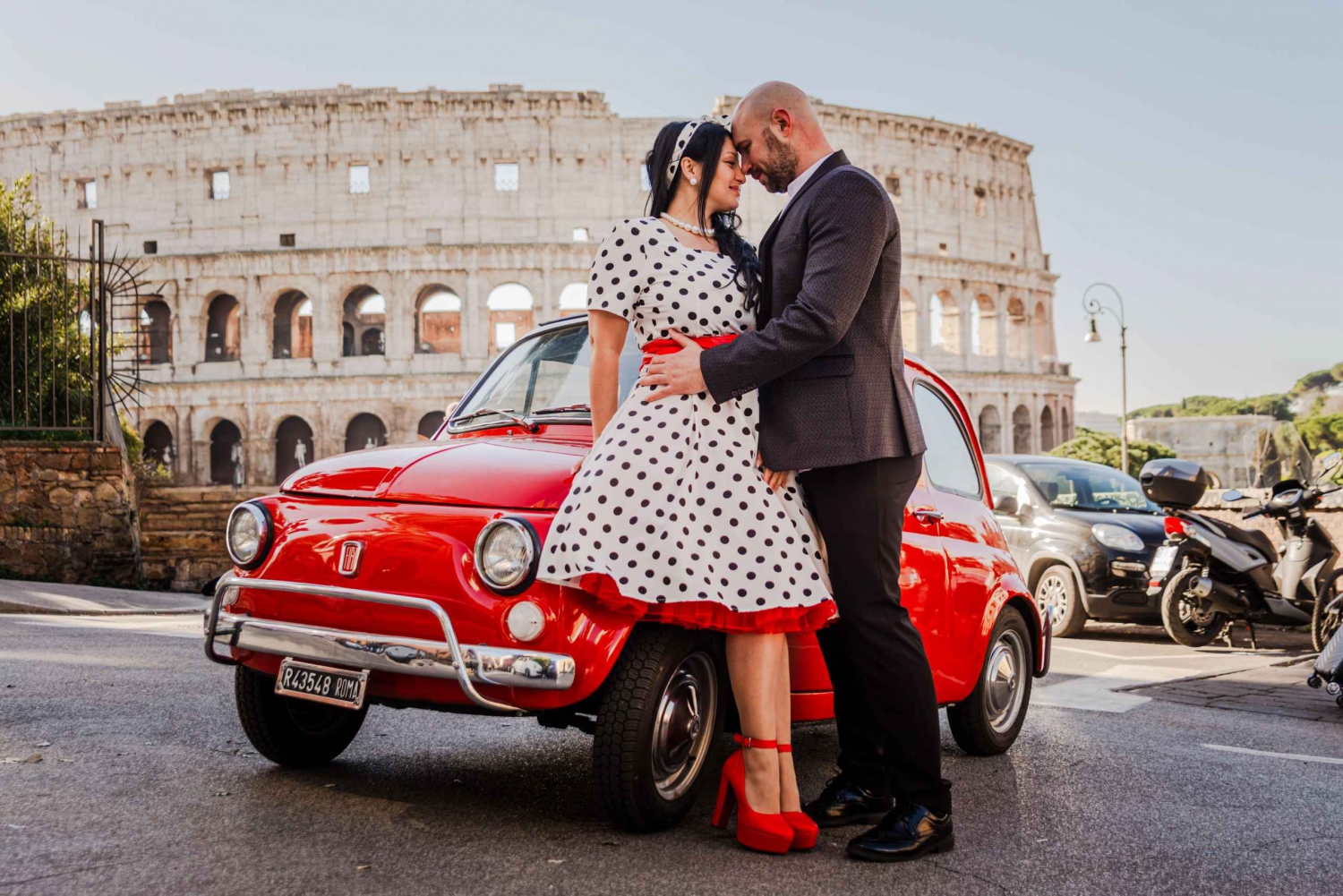 Rome: Professional Photoshoot with 500 fiat