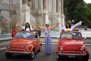 Rome : Visite guidée de la voiture rétro Fiat500