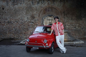 Rome : Visite guidée de la voiture rétro Fiat500