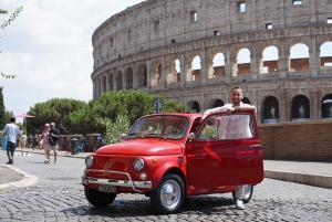 Rome : Visite guidée de la voiture rétro Fiat500