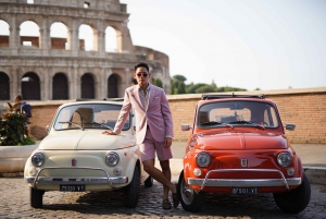 Rome : Visite guidée de la voiture rétro Fiat500