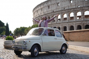 Rome : Visite guidée de la voiture rétro Fiat500