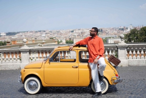 Rome : Visite guidée de la voiture rétro Fiat500