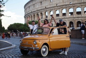 Rome : Visite guidée de la voiture rétro Fiat500