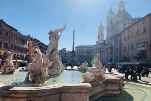 Rome Squares and Fountains Tour & River Boat Hop On Hop Off