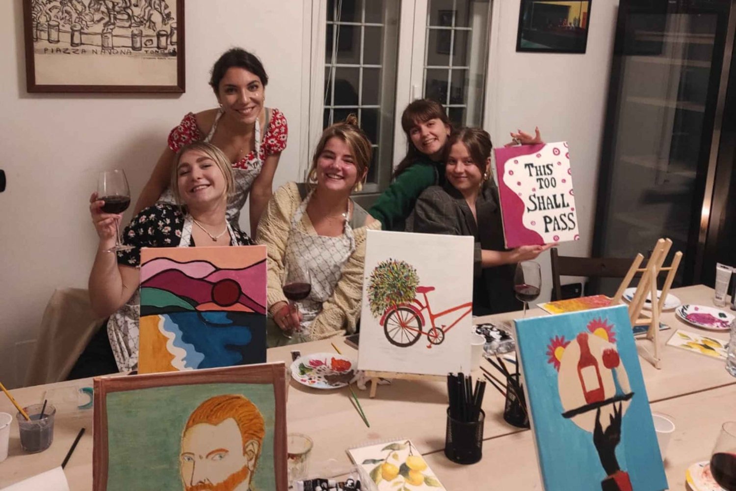 Rome: Small-Group Art Class with Wine