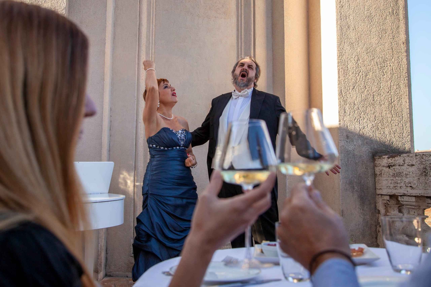 Roma: Terrazza Borromini utendørsopera med aperitiff