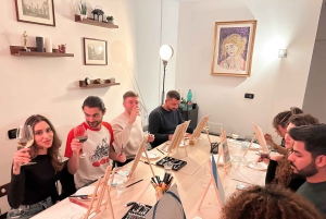 Rome: Painting Class with Unlimited Wine