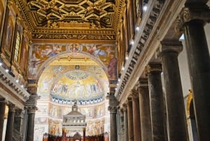 Rom: Trastevere Trastevere & Tiber Island Street matupplevelse vid solnedgången