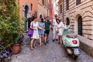 Roma: Tour gastronomico di Trastevere al crepuscolo con degustazione di vino