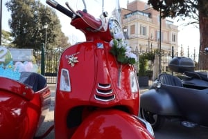 ローマ：ホテル送迎付きベスパサイドカーツアー&ジェラート