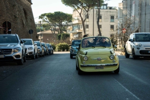 Rome: stadsrondleiding in kleine groep met een vintage Fiat 500 cabriolet