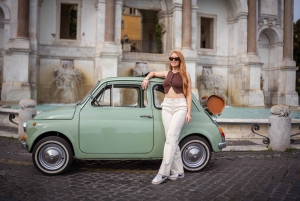 Rome Photoshoot with free Vintage Fiat 500 Transportation