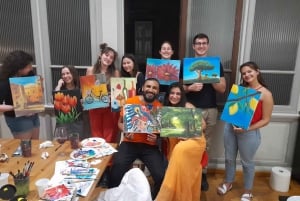 Rome: Wine and Paint Experience in Piazza Navona