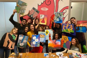 Rome: Wine and Paint Experience in Piazza Navona