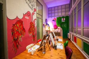 ローマ：ナヴォーナ広場でのワイン＆絵画体験