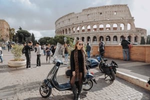 Vespa Ride in Rome Streets with Photography