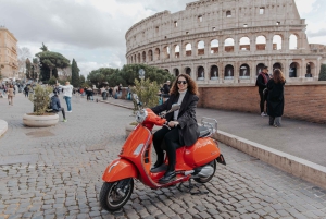 Vespa Ride in Rome Streets with Photography