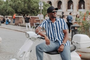 Vespa Ride in Rome Streets with Photography