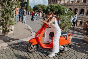 Vespa Ride in Rome Streets with Photography
