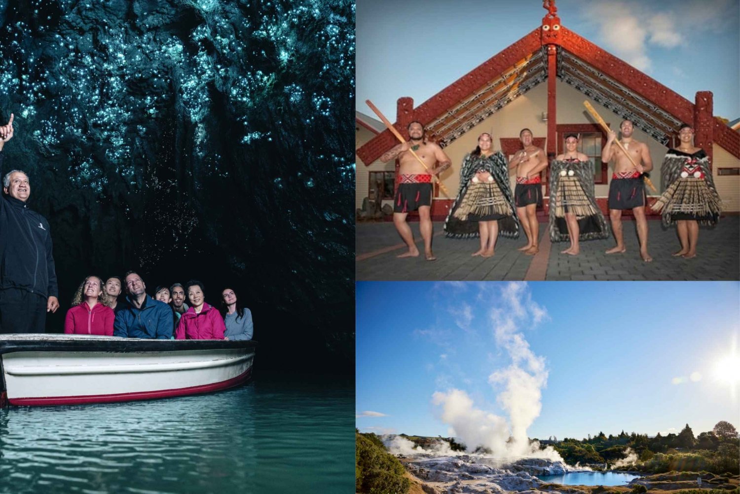 From Auckland : Rotorua Māori Village & Waitomo Caves Tour