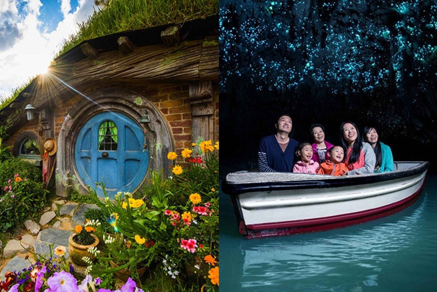 Circuit de 2 jours à Hobbiton, Waitomo, Rotorua et Taupo au départ d'Auckland