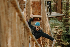 Rotorua: Redwoods äventyr på hög höjd med höga rep