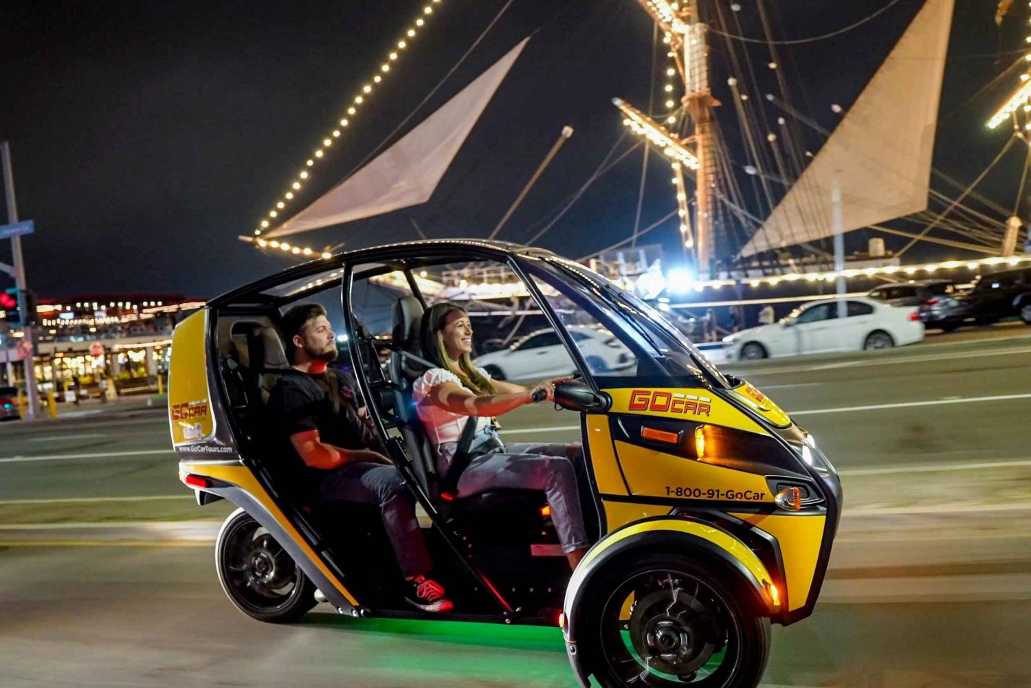 San Diego: Coronado Island Electric GoCar Night Tour