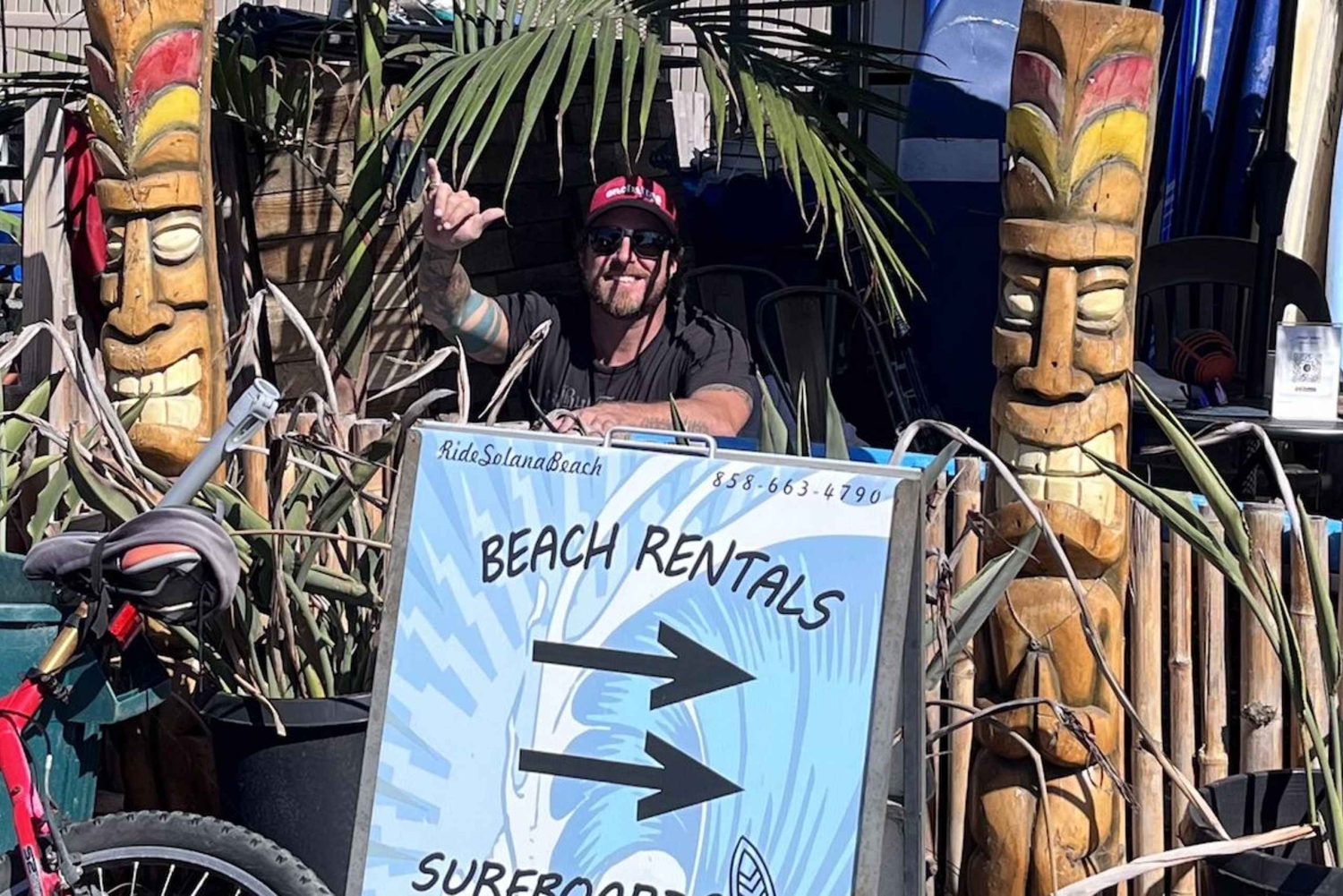 Solana Beach: Beach Cruiser Full-Day Bike Rental