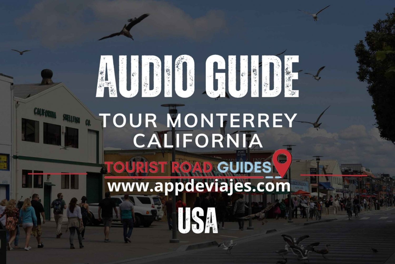 Aplikacja do samodzielnego zwiedzania Monterrey w Kalifornii