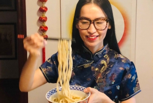 Aula de culinária on-line sobre bolinhos de Beijing com o chef Sunflower Li