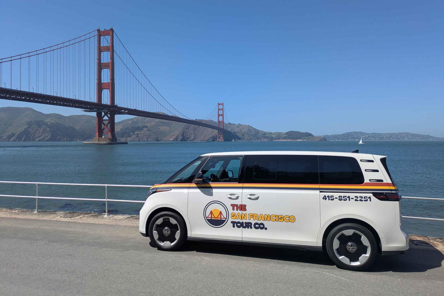 San Francisco City Tour in New EV Volkswagen Van