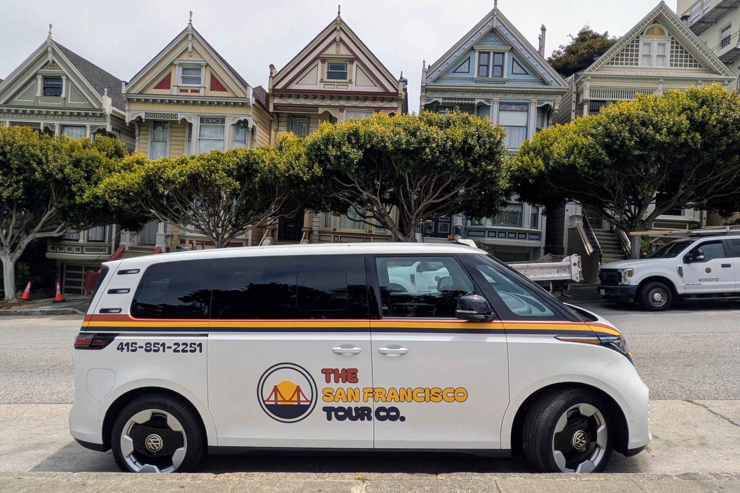 San Francisco City Tour in New EV Volkswagen Van